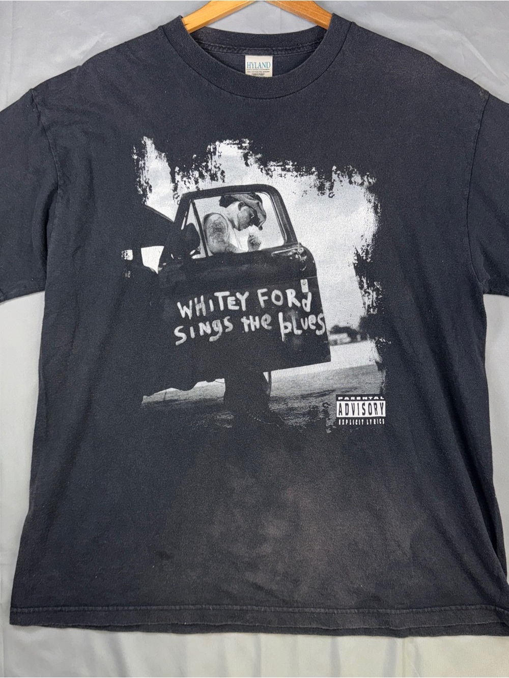 Vintage Everlast Whitey Ford Sings The Blues Shirt Mens XL Black Graphic Tee